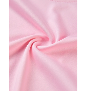 Camiseta de algodón 100% rosa bebé para mujer, informal, talla grande, de jersey suave, lisa, con estampado de malla, en blanco - Product Image 2