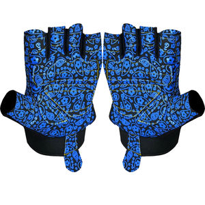 GAF Weightlifting Gym Palm Protection Customization PU Leather Non-Slip Half Finger <b>Gloves</b> for Men and Women Wrist Wraps Support - Product Image 3