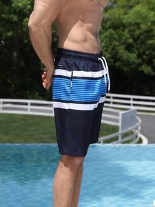 Shorts de Baño para Hombre, de Poliéster, Secado Rápido, Anti-Humedad, con Bolsillos, Logotipo Frontal, Cierre de Botón, Largo Medio, Estilo Casual - Product Image 2
