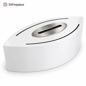 <span class=keywords><strong>Cheminée</strong></span> bioéthanolique manuelle autoportante moderne en forme <span class=keywords><strong>de</strong></span> bateau, brûleur en acier inoxydable argenté, foyer décoratif intérieur à l'éthanol - Product Image 1