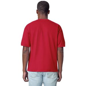 เสื้อยืดผู้ชายสีแดงเชอร์รี่ รุ่นแม็กซ์เวท ผ้าคอตตอนพรีเมียมเนื้อหนา ทรงโอเวอร์ไซส์ คอกลม แขนสั้น สไตล์ลำลอง - Product Image 3
