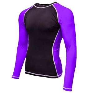 เสื้อรัดกล้ามเนื้อสำหรับผู้ชาย แขนยาว สีขาว ลายกราฟิกไฟสีแดง เสื้อสำหรับออกกำลังกาย ฟิตเนส เทรนนิ่ง ประสิทธิภาพสูง ชุดกีฬา - Product Image 6