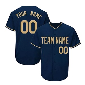 Custom Baseball Jersey Mens Sublimation Team Uniform Breathable Anti-Bacterial Short Polyester Sportswear OEM ODM Private <b>Label</b> - Product Image 2