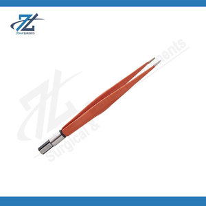Pinzas Bipolares Rectas de Alta Precisión con Punta Fina de 0.5mm y Mango Aislado para Procedimientos de Microcirugía, ORL y Neurocirugía - Product Image 3