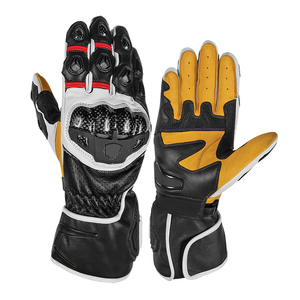 Gants de moto d'aventure robustes en polyester et nylon, à doigts entiers, compatibles écran tactile, imperméables et avec protection des articulations. - Product Image 1