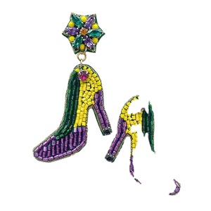 ต่างหูลูกปัดรูปปีกสำหรับผู้หญิงต่างหูแบบห้อยทำจากหินขนนกสำหรับงานเทศกาลของขวัญวันหยุด - Product Image 6