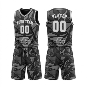 Maillot de basketball unisexe personnalisé de haute qualité, respirant, col en V, sans manches, avec impression par sublimation sur sergé, pour équipe - Product Image 1