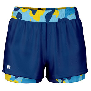 Quick Dry Breathable Anti-Wrinkle Men's 2-in-1 Mid Waist Drawstring Closure Athletic Gym <b>Shorts</b> Canvas Built-in <b>Compression</b> - Product Image 1