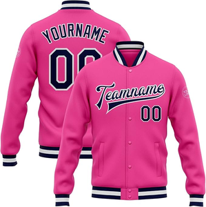Blouson universitaire sans col pour homme, en mélange de laine teinte unie, élégant, décontracté, tendance, style baseball universitaire - Product Image 2