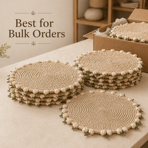 Wholesale Price Top Selling <b>Table</b> <b>Mat</b> Custom Handmade Place <b>Mat</b> Round Elegant Raffia <b>Table</b> <b>Mat</b> from Indian Exporter - Product Image 6