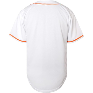 Camiseta Deportiva Blanca Tradicional de Béisbol con Botones, Unisex, de Alto Rendimiento, con Rayas Rojas, Ropa Deportiva - Product Image 2