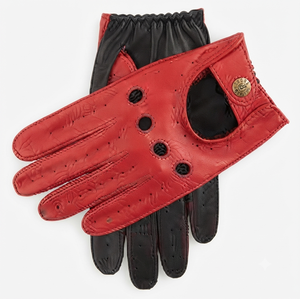 Perforated leather luxury gloves Custom logo driving gloves Full finger leather gloves Luxury car driving gloves - Product Image 2