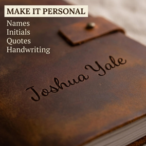 Carnet en cuir personnalisé – Journal en cuir gravé sur mesure – Carnet A5 rechargeable, journal d'écriture fait main, cadeau pour lui - Product Image 3
