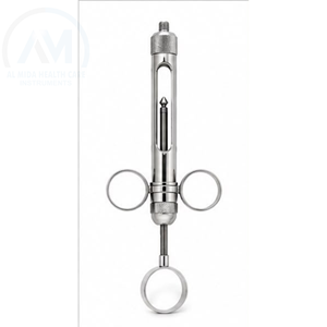 Jeringa Quirúrgica Dental Al Mida, Manual, de Acero Inoxidable, Certificación CE, Instrumento de Clase II, Garantía de por Vida, para Limpieza y Relleno - Product Image 2