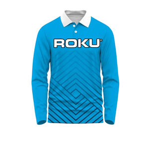 เสื้อโปโลสำหรับผู้ชายและผู้หญิงผ้าเจอร์ซี่พิมพ์ลายซับลิเมชันแบบสีพื้นสำหรับผู้ชายและผู้หญิง - Product Image 1