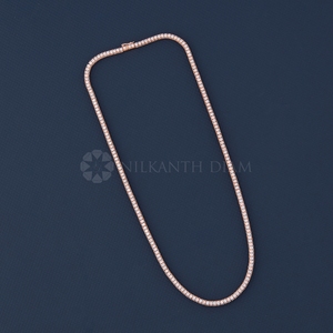 Collier en diamant de laboratoire taille ronde 26,85 carats au total, design tendance, pour femme, en or 10K, 14K, 18K, en vente pour l'exportation - Product Image 4