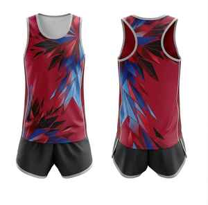 Nuevos Uniformes Profesionales para Corredores, Transpirables, Ecológicos, Hechos a Medida, Precio al por Mayor, Conjuntos de Camisetas sin Mangas con Cuello en U para Correr - Product Image 1
