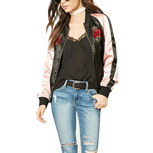 Chaqueta de Lona Transpirable para Mujer, Color Rosa Intenso, Cierre Personalizado, Alta Calidad, Venta al Por Mayor, Ropa Escolar - Product Image 2