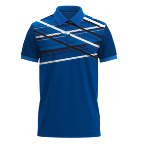 Polo à manches courtes pour homme, en tricot 100% polyester, imprimé par sublimation, séchage rapide, respirant, avec logo personnalisé - Product Image 3