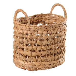 Best Seller Large Handwoven Water Hyacinth Storage <b>Basket</b> High Quality Sustainable Home <b>Laundry</b> Clothes <b>Basket</b> Handmade High - Product Image 2