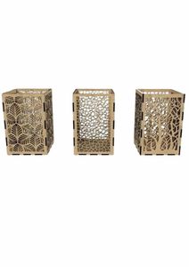 Porte-bougie moderne chic en MDF avec finition brillante - Vente en gros et sur mesure - Product Image 2