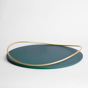 Bandeja Redonda de Metal Dorado para Servir Chocolate, Diseño Nuevo, para Utensilios de Cocina y Uso en Mesa, Disponible al por Mayor - Product Image 1