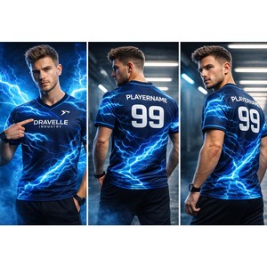 Camiseta de Esports Personalizada al por Mayor, Sublimada, de Poliéster y Malla, Transpirable, de Secado Rápido, para la Industria del Videojuego - Product Image 6