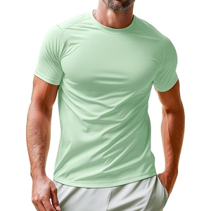 Men sporty fit athletic shorts sleeve t <b>shirts</b> <b>100</b>& <b>polyester</b> Moisture Wicking Quick Dry t <b>shirts</b> - Product Image 2