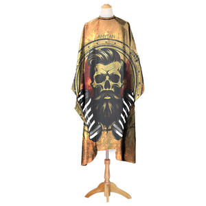 Capa Profesional de Peluquería con Estampado de Calavera, Capa de Barbero de Poliéster Resistente al Agua para Uso en Salón - Product Image 6