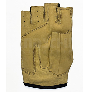 Gants de sport demi-doigts en PU pour fitness, avec poignées, sangle de poignet réglable et boucle antidérapante, unisexe, pour la musculation - Product Image 5