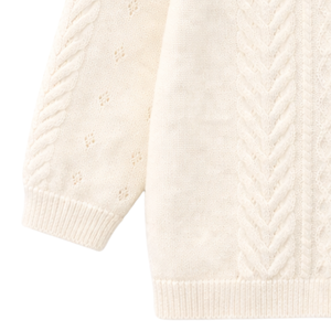 Cardigan en tricot neutre pour bébé, en acrylique doux, à manches longues, boutonné devant, pour l'hiver, pour nouveau-nés, nourrissons, filles et garçons - Product Image 3