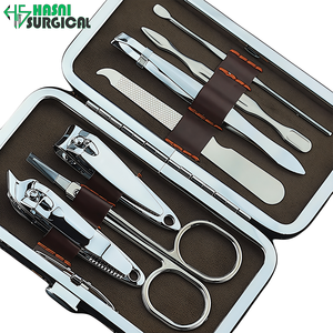 OEM Surgical Instruments with Custom Logo 7-Piece Manicure & <b>Pedicure</b> <b>Set</b> with Nail Clippers - Product Image 6