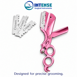 มีดโกนตัดผมแบบมืออาชีพ พร้อมกรรไกรจับถนัดมือ และใบมีดสำรอง 4 ใบ - Product Image 1