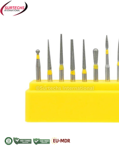 Surtechs FG Diamond Burs FG105 Kit de Pulido de Cerámica y Composite, 10 Piezas, Instrumento Dental - Product Image 2
