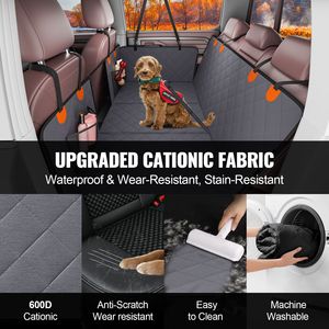 Coprisedile Auto di Lusso per Cani, Supporto fino a 180 kg, Amaca per Cani in Tessuto Oxford, Estensore Sedile Posteriore con Finestra a Rete e Tasca Portaoggetti - Product Image 5