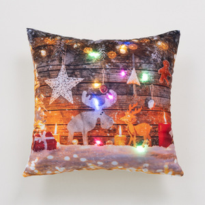 Giáng sinh gối bao gồm <span class=keywords><strong>v</strong></span>ới đèn LED phim hoạt hình in ném gối bao gồm trang trại trang trí Xmas đệm trường hợp - Product Image 4