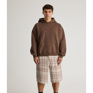 Men's Custom Embroidered Hoodie Winter Collection 100% Cotton Drop-Shoulder Pullover Oversized Heavyweight Hoodie Unisex OEM - Product Image 2