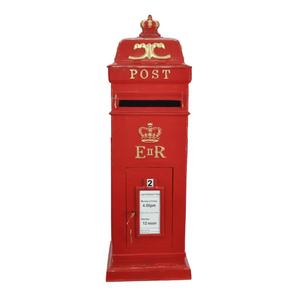 Ground Mount Metal Post <b>Box</b> Luxury ER Post Letter <b>Box</b> For Event Supplies Red Coated Weatherproof Affordable Price - Product Image 1