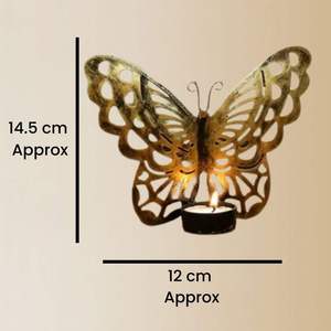 Ensemble de 3 bougeoirs à LED papillon haut de gamme, les plus vendus, pour éclairage d'ambiance pour Diwali et salons – Disponible à l'Expo - Product Image 4