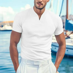 Camiseta de Verano 2026 para Hombre, Talla Grande, Transpirable, Cuello en V, Manga Corta, Estampada, para Deportes, Fitness y Ocio al Aire Libre - Product Image 3