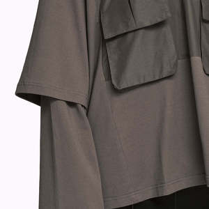 Camiseta de Manga Larga para Hombre, Estilo Cargo con Múltiples Bolsillos, Oversize, Techwear, Streetwear, Algodón Grueso, Hip Hop, Utility - Product Image 4