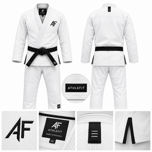 Uniforme de Jiu Jitsu Brasileño Premium con Bordado Personalizado, Traje de Entrenamiento y Competición Ligero de Algodón con Tejido Perlado para Adultos - Product Image 6