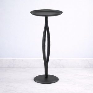 โต๊ะบาร์อะลูมิเนียมหล่อขึ้นรูปทรงศิลปะ ฐานรูปทรงกิ่งไม้ หน้าโต๊ะทรงกลม สีดำด้าน ฐานตั้งมั่นคง ดีไซน์ทันสมัย โดดเด่นเป็นเอกลักษณ์ - Product Image 1