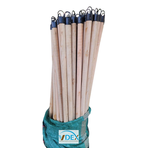 แปรงทำความสะอาดบ้านพร้อมที่โกยผง ด้ามไม้ หัวแปรงพลาสติก - Product Image 1