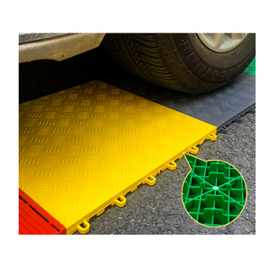 Dalles de sol en plastique pour garage, 40*40*1.8cm, en PP, à emboîtement, solides, durables, pour garage et lavage de voitures - Product Image 1
