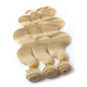 Extensiones de Cabello Humano Rubio Ondulado, Cabello Remy de Una Sola Capa, Doble Trama, Paquetes de Cabello Tejido - Product Image 2