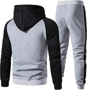 Men’s 100% Cotton Tracksuit Set Custom Logo Professional Manufacturer Sports <b>Jogging</b> Running Training <b>Suit</b> - Product Image 2