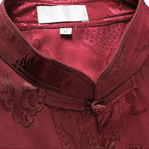 Traje Tang de Primavera/Otoño para Hombre, Chaqueta China de Poliéster y Algodón con Cuello Alto - Product Image 2