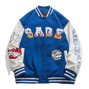 Chaquetas universitarias de béisbol de cuero para hombre de invierno y otoño Vintage de alta calidad, patrón de letras de tela de lona de fabricante personalizado - Product Image 1