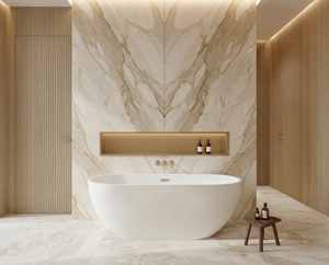 Baignoire ovale autoportante modèle FW-7700-60, moderne, durable, facile à installer, en acrylique, pour appartement - Product Image 4